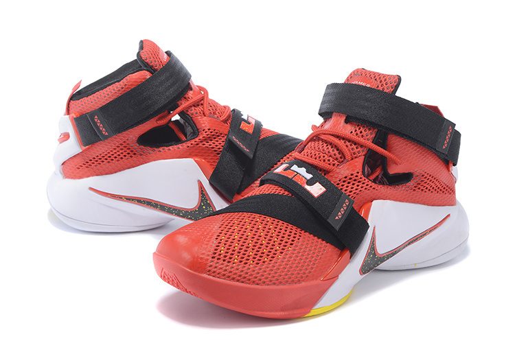 Nike LeBron Solider 9 Red Black Basketball Shoes - Click Image to Close